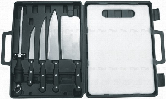 Набор для разделки мяса, рыбы, овощей в чемодане | Forester