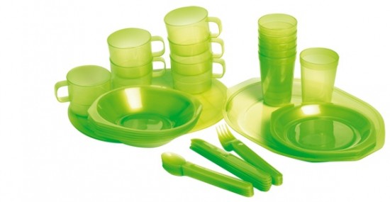 Пластиковый набор для пикника на 6 персон, в чехле | Green Space | Forester