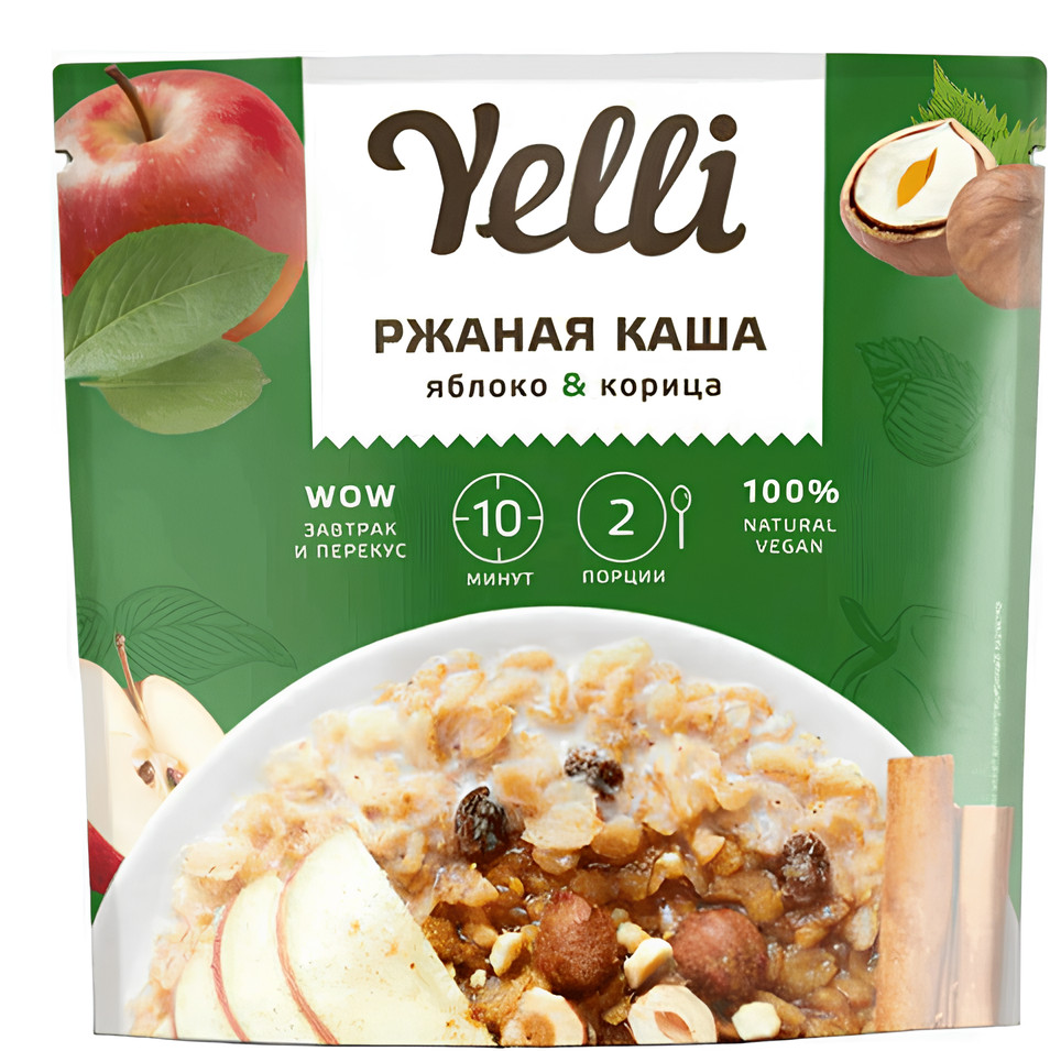 Каша ржаная «Яблоко и корица» | Yelli