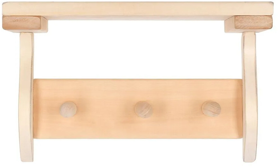 Полка-вешалка | Мебель из липы | Банные штучки