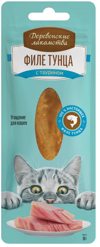Лакомство для кошек «Филе тунца» | Деревенские лакомства