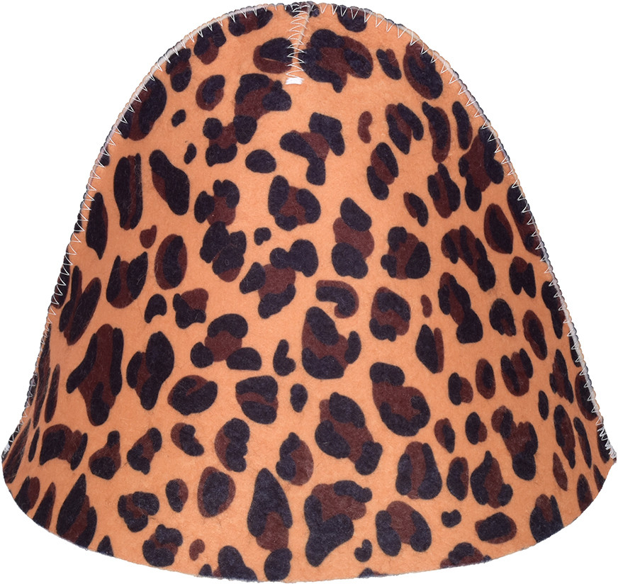 Шапка для бани и сауны «Леопардовый принт» | Войлок шапки модельные | Hot Pot