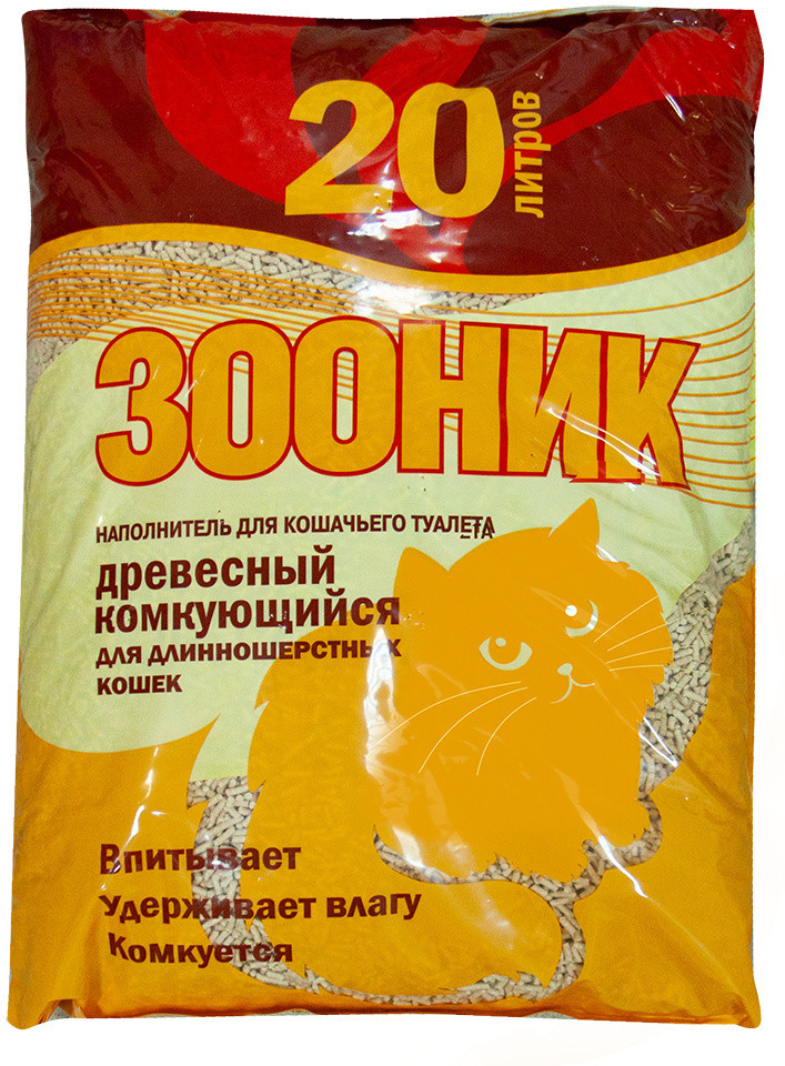 Наполнитель для кошачьего туалета древесный-комкующийся | Зооник
