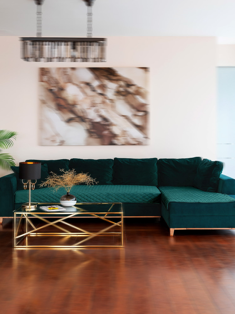 Комплект покрывал для мягкой мебели «Teal green» | Essential home | Унисон