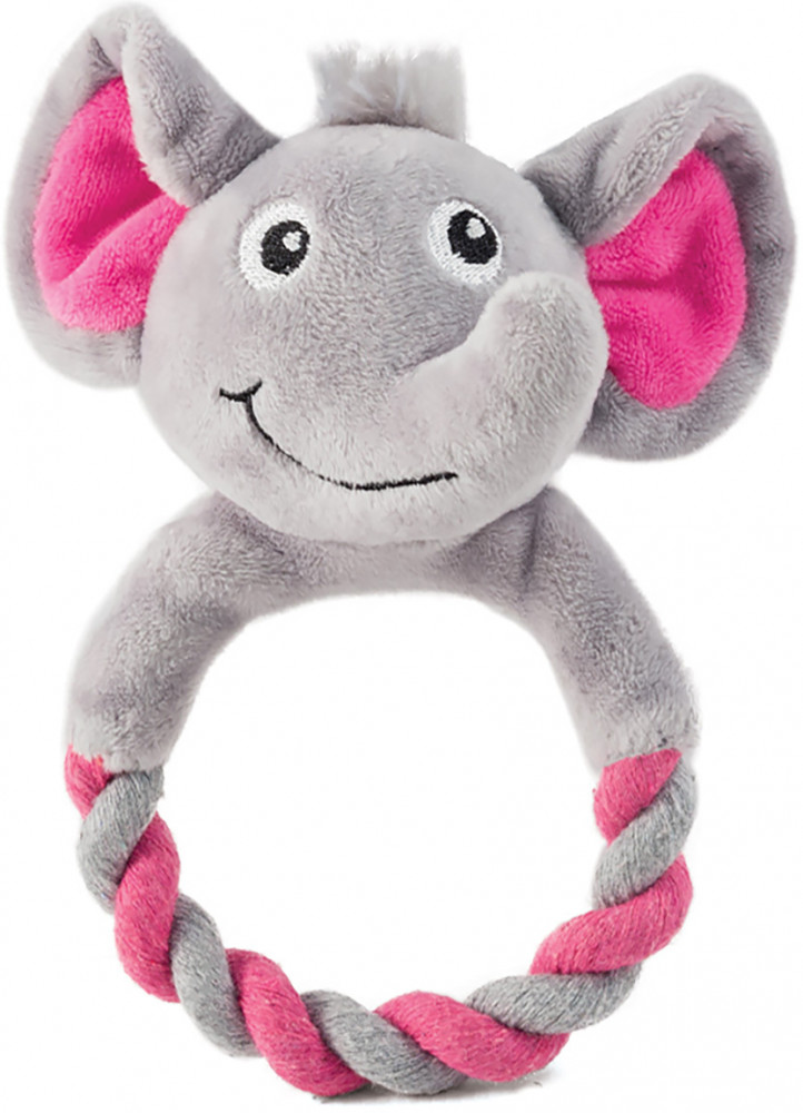 Игрушка для щенков с пищалкой «Слоник с кольцом» | Triol