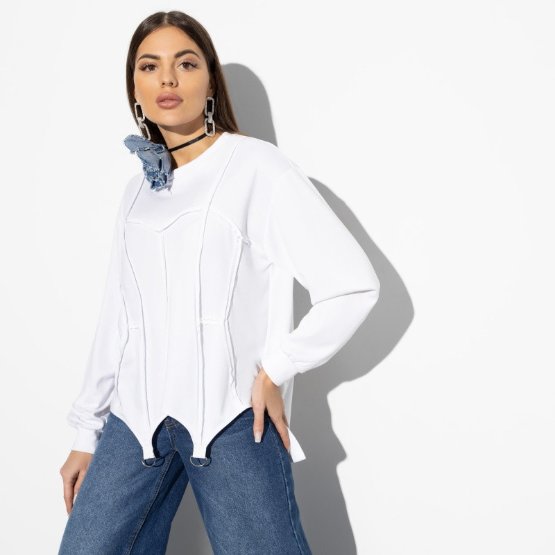 Свитшот женский «Согласна на большее, вайт» | Charutti