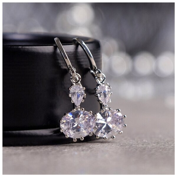 Серьги «Большой бриллиант» | Wedding | Queen Fair