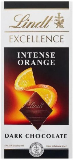 Шоколад темный с апельсином и миндалём