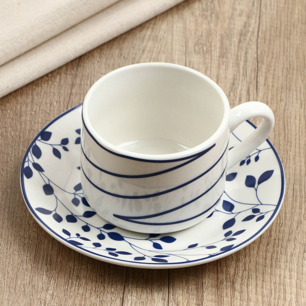 Чайная пара «Синяя ботаника» | Dolce Ceramo