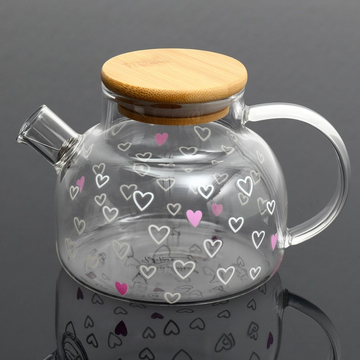 Чайник заварочный «Сердечки» | Готовь с любовью | Дорого внимание