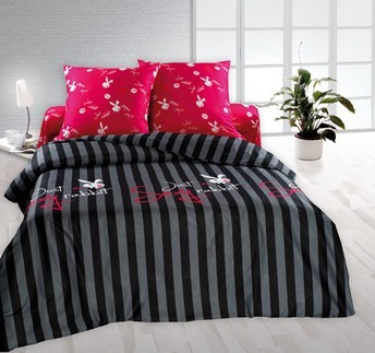 Комплект постельного белья «Плейбой» (арт. 10694, 2-спальный, сатин, 2 наволочки 70х70)