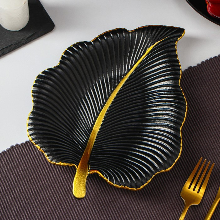 Блюдо для фруктов «Тропический лист» | Доляна