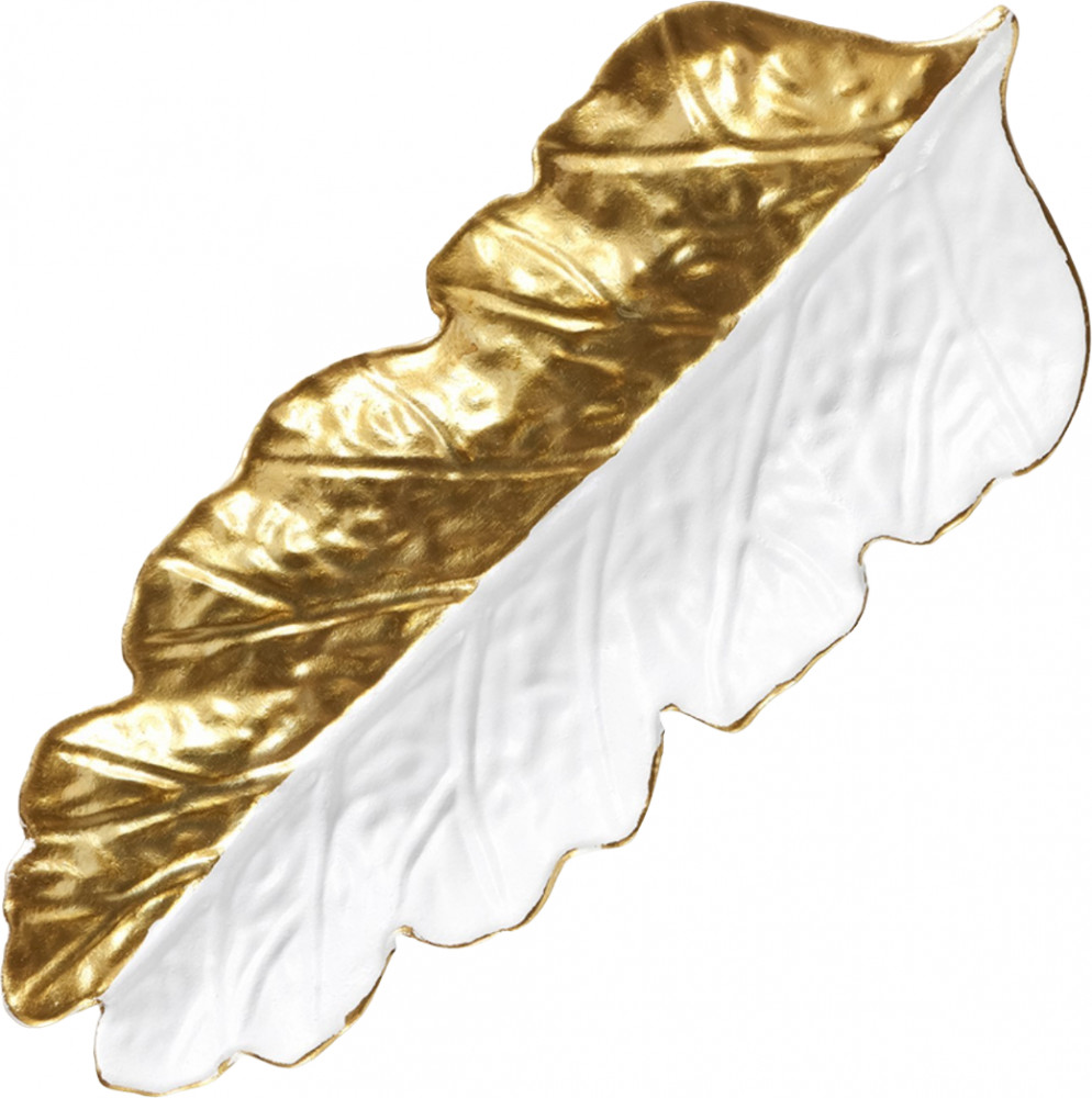 Блюдо для фруктов «Золотой лист» | Лист | Доляна