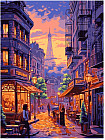 Картина по номерам «Вечерний город»
