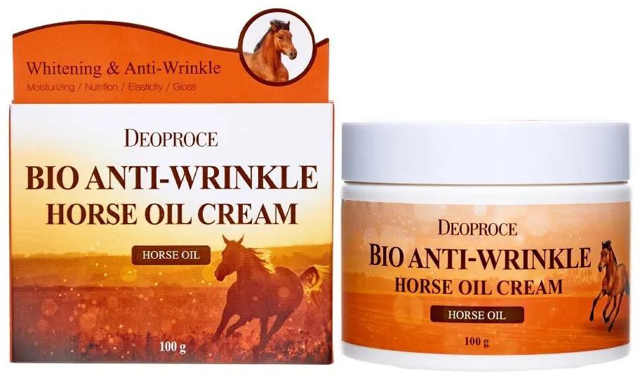 Крем против морщин для лица с лошадиным жиром «Bio Anti Wrinkle Horse Oil Cream» | Deoproce