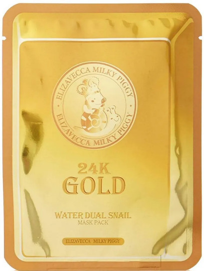 Маска для лица «24K Gold Water Dual Snail Mask Pack» | Elizavecca