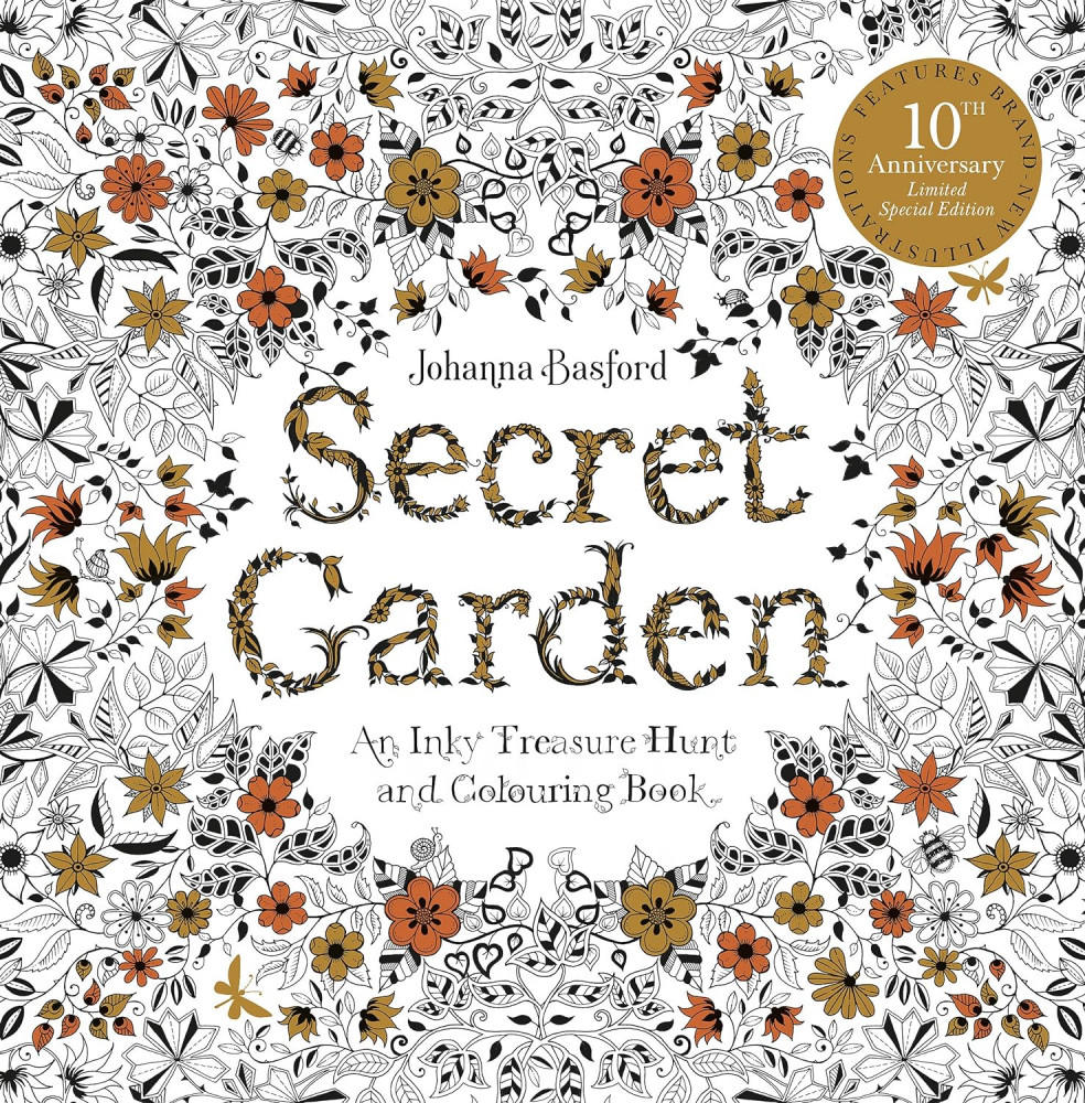 Secret Garden. An Inky Treasure Hunt and Colouring Book