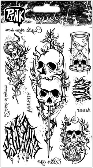 Наклейки-тату переводные «Скелеты»