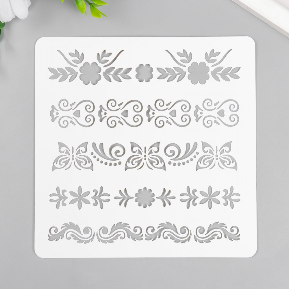 Трафарет «Мехенди. Бабочки, сердечки» | Твори сейчас