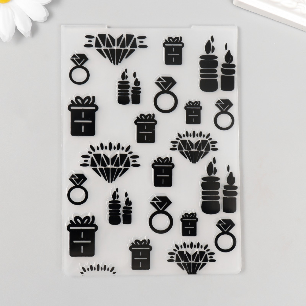 Трафарет для эмбосирования «Гламур» | 14 Февраля