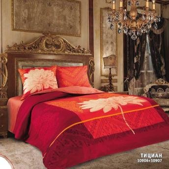 Комплект постельного белья «Тициан» (арт. 10906, панно, семейный, сатин, 2 наволочки 70х70)