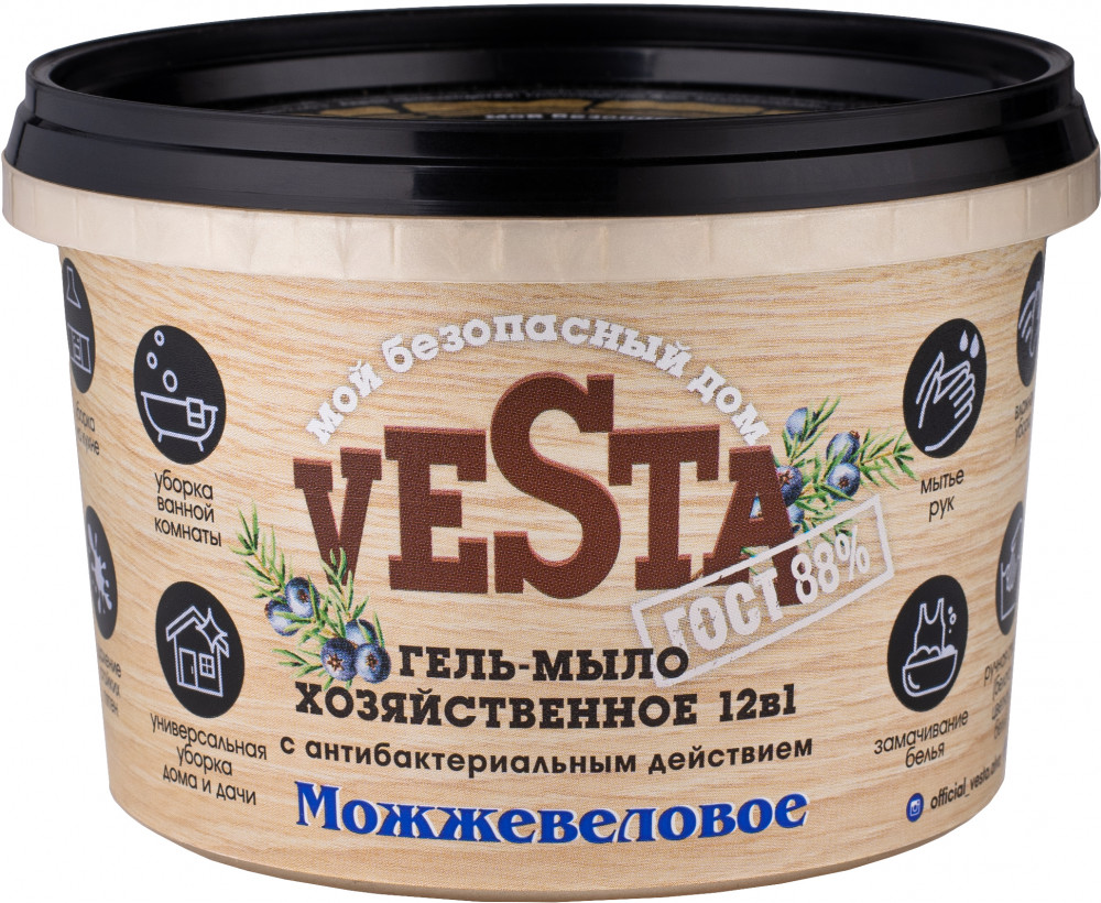 Гель-мыло хозяйственное 88% «Можжевеловое» | Vesta