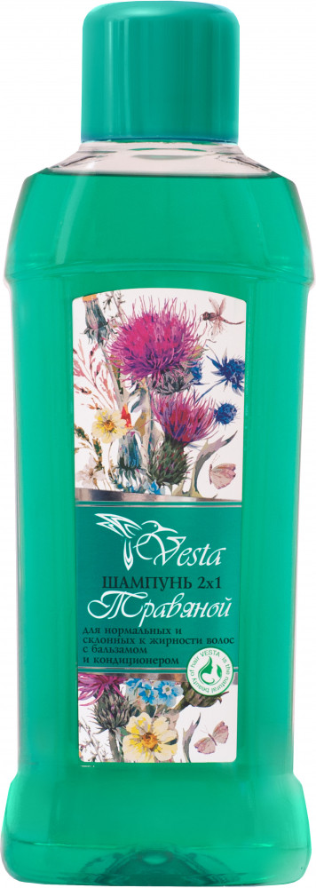 Шампунь-кондиционер для нормальных и склонных к жирности волос «Травяной» | Vesta