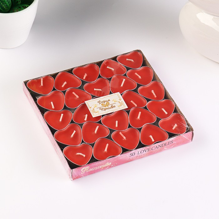 Набор свечей чайных «Сердце» | ИнтерPresent