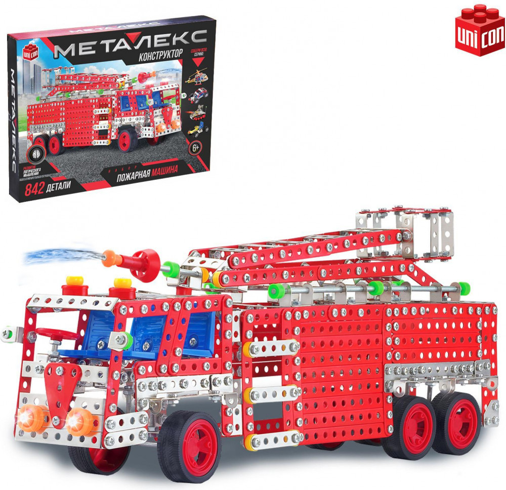 Конструктор «Пожарная машина» | Металекс | Unicon