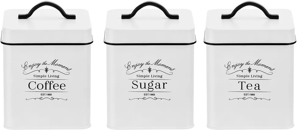 Набор банок для сыпучих продуктов «Tea, coffee, sugar» | Elan Gallery