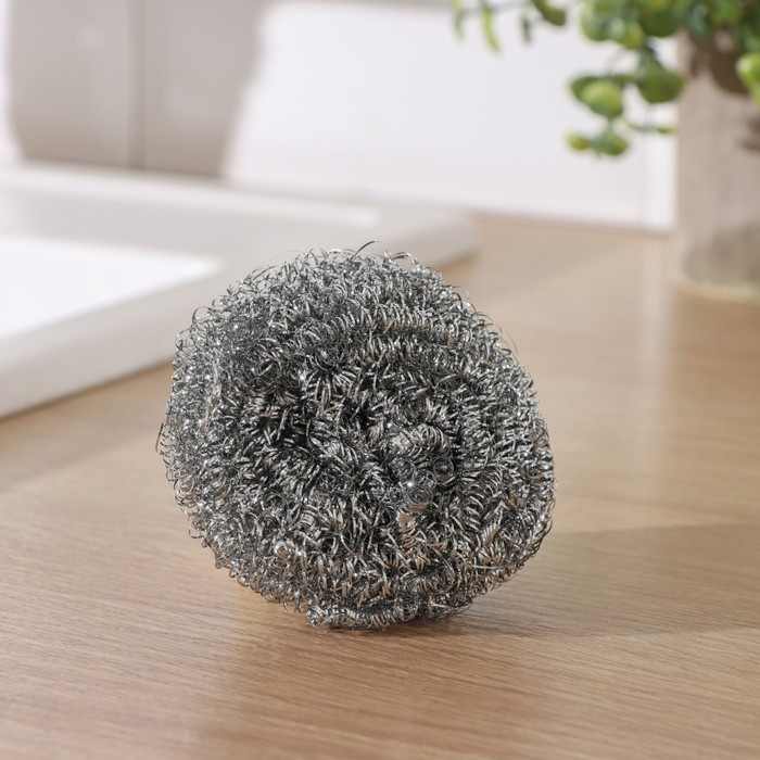 Губка для мытья посуды металлическая | Доляна