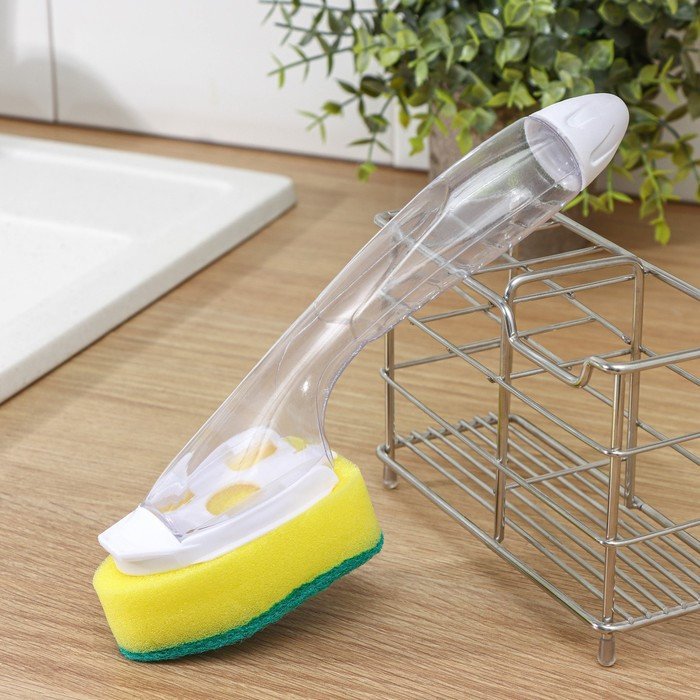 Губка для посуды с дозатором | Доляна
