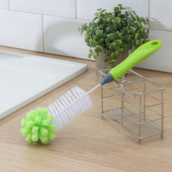 Ёрш для посуды с губкой «Green day»