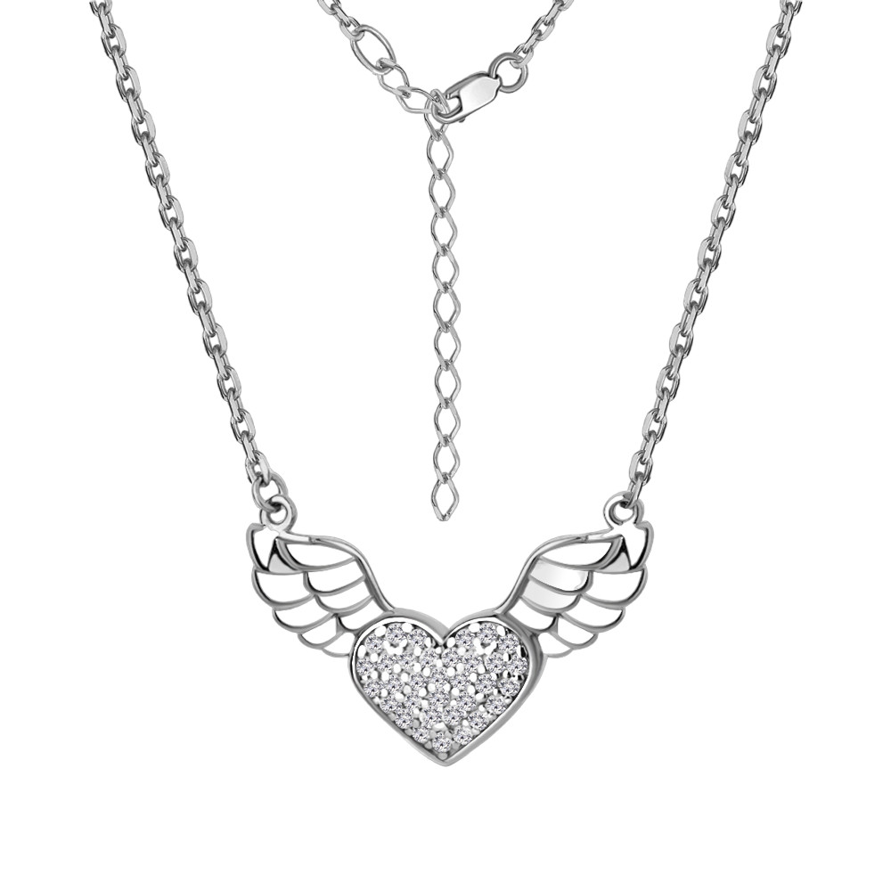 Колье из серебра с фианитами | Aquamarine