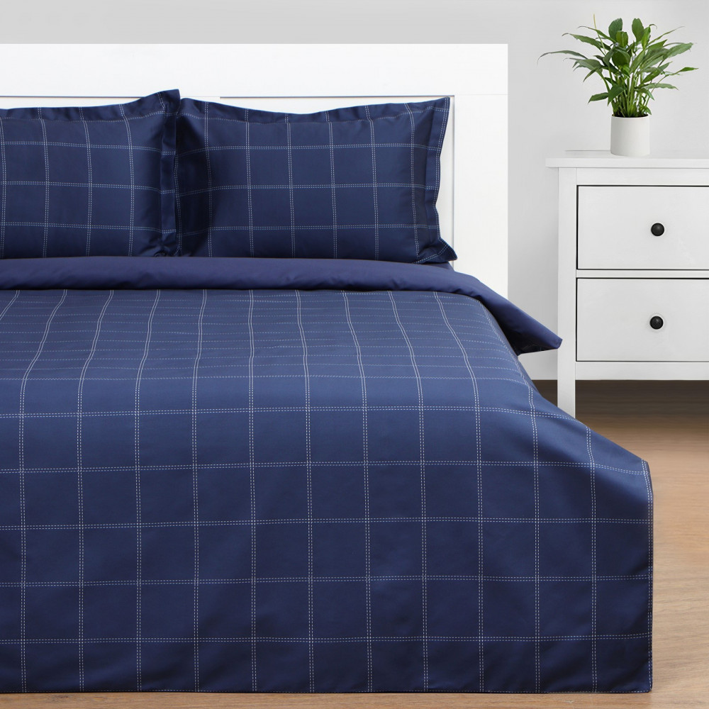 Комплект постельного белья «Cage: dark blue» | Этель