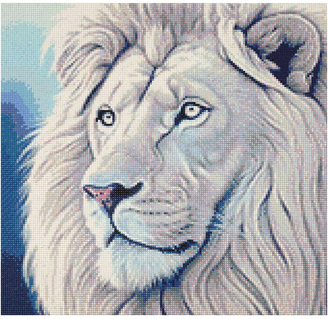 Мозаика алмазная «Белый лев» | Cristyle