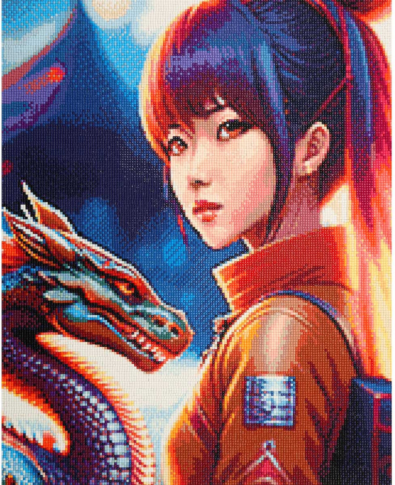 Мозаика алмазная «Лунное путешествие с драконом» | Cristyle