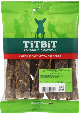 Лакомство для собак «Желудок говяжий пластинки»