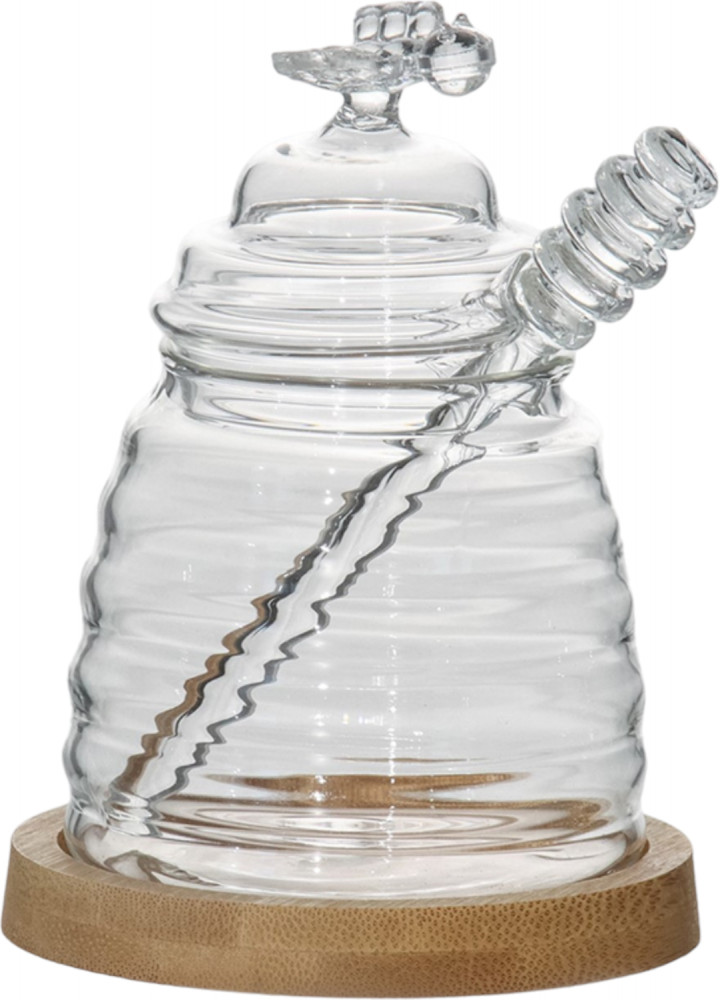 Баночка для мёда с ложкой с крышкой «Эко. Пчёлка» | BellaTenero