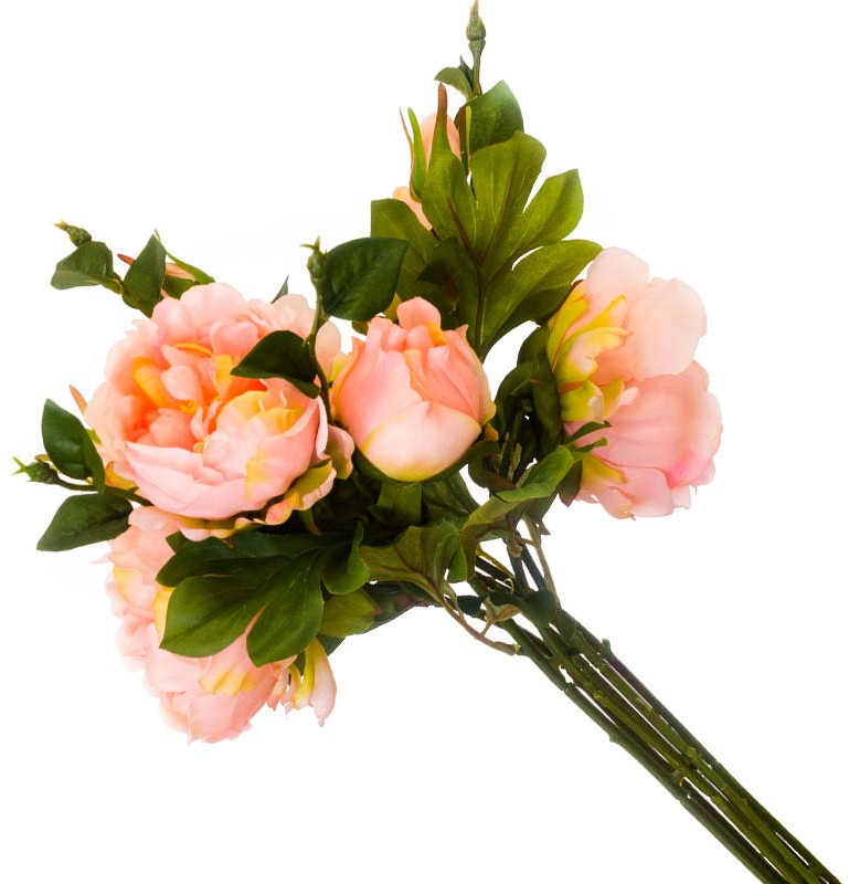 Цветы искусственные «Букет из девяти пионов» | ИнтерPresent
