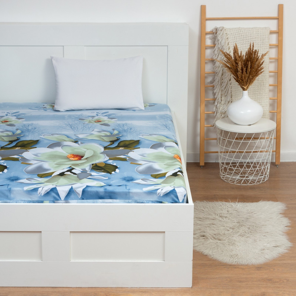 Простыня на резинке «Кувшинки» | Этель