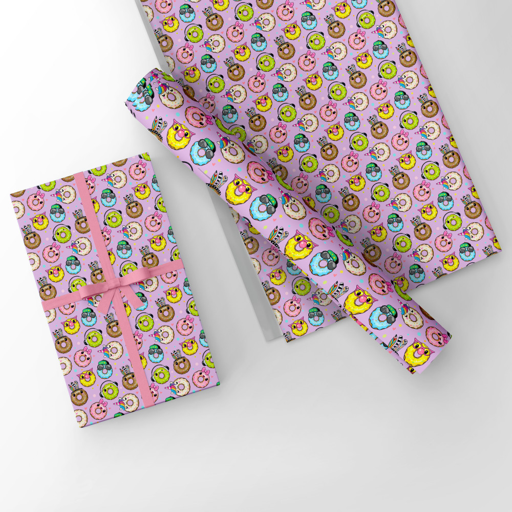 Бумага упаковочная «Пончики»