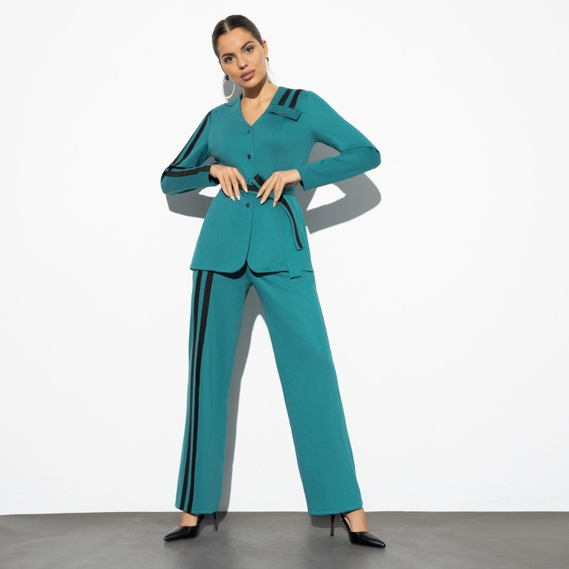 Костюм брючный женский «Личное превосходство, шарм, 2 в 1, с поясом» | Charutti