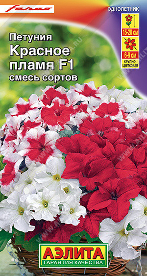 Петуния крупноцветковая «Красное пламя F1» | Аэлита