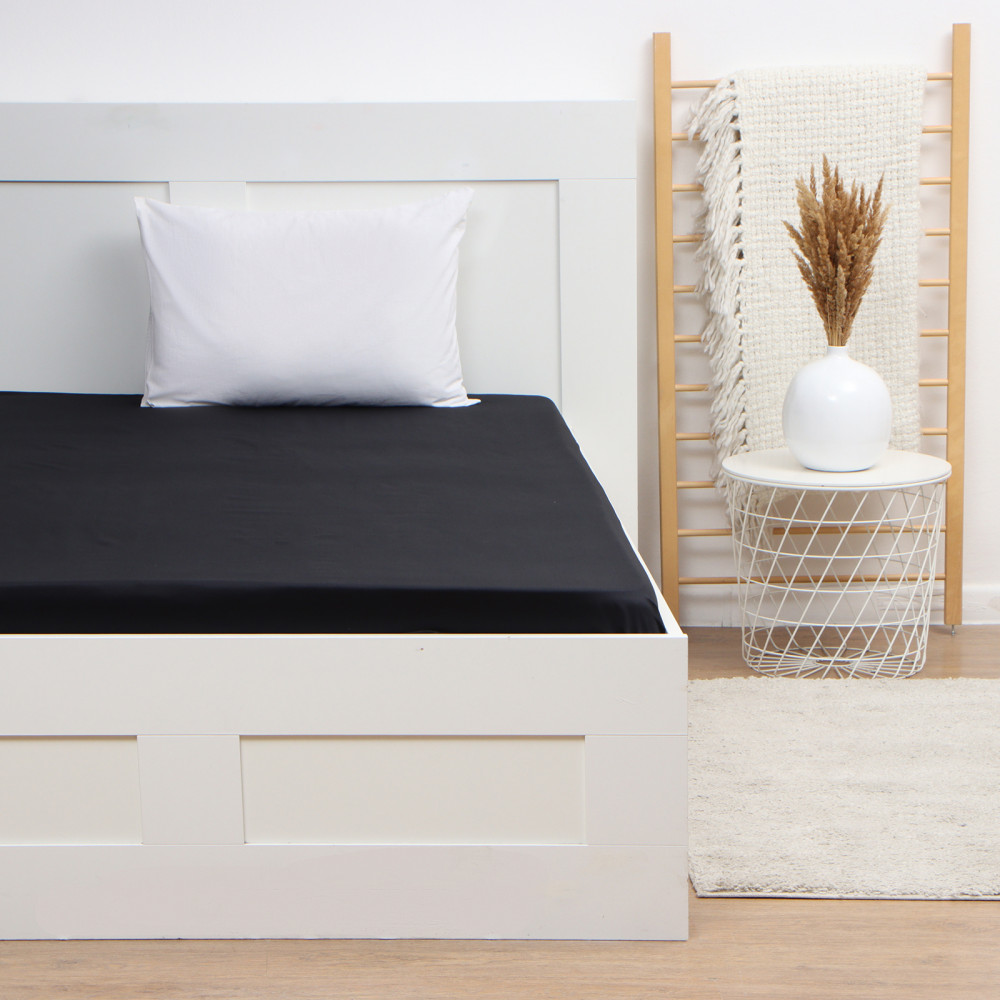 Простыня «Jet black» | Satin collection | Этель