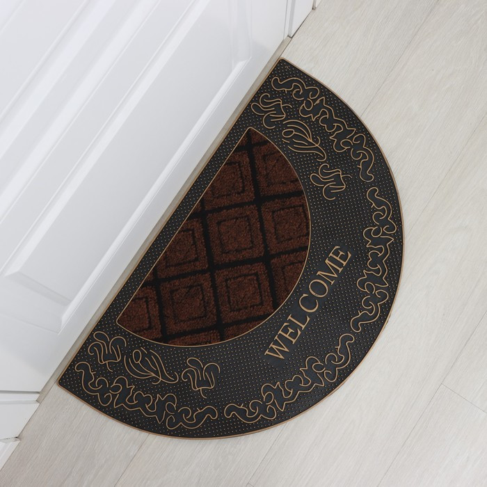 Коврик придверный «Welcome узорный» | Доляна