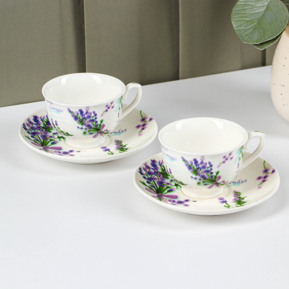 Набор кофейных пар «Лаванда» | Лаванда | Доляна