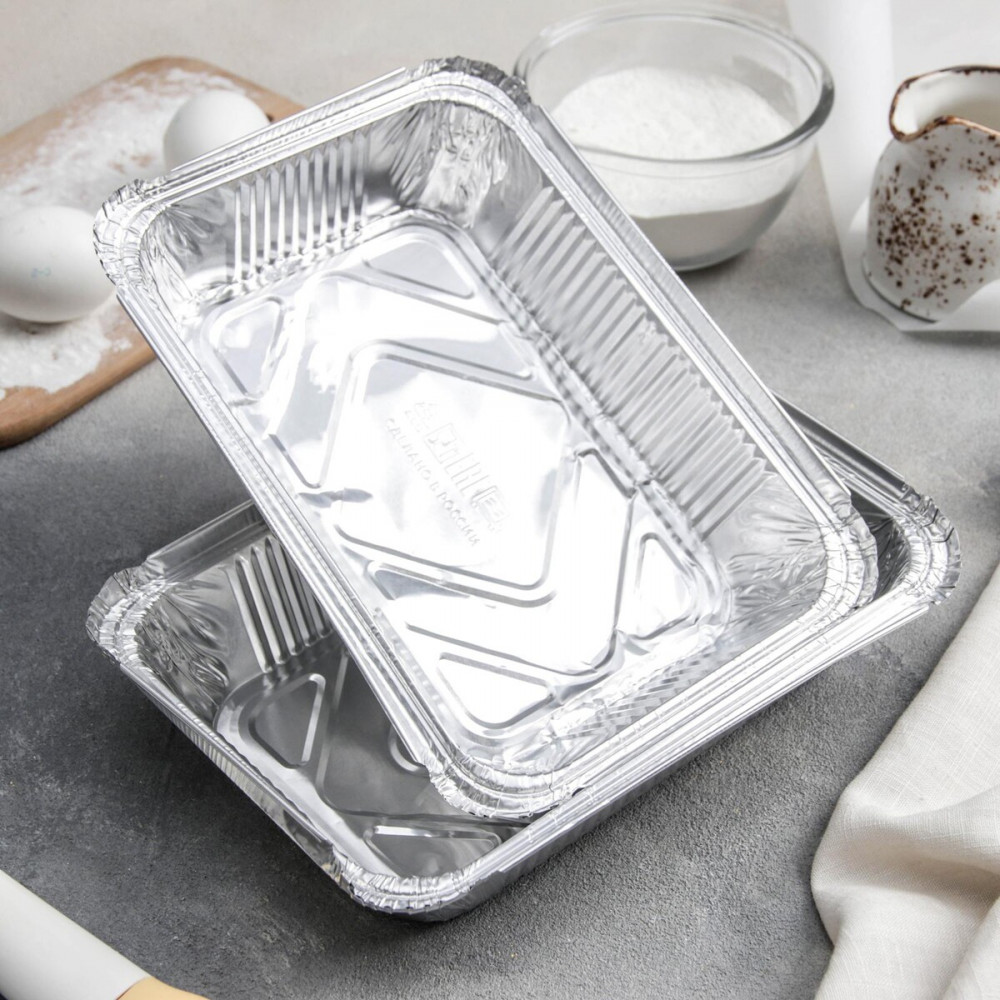 Набор форм для выпечки | Одноразовая посуда из фольги | Доляна