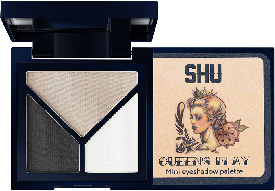 Мини-палетка теней для век «Queen's Play», тон 123 базовый серый | SHU