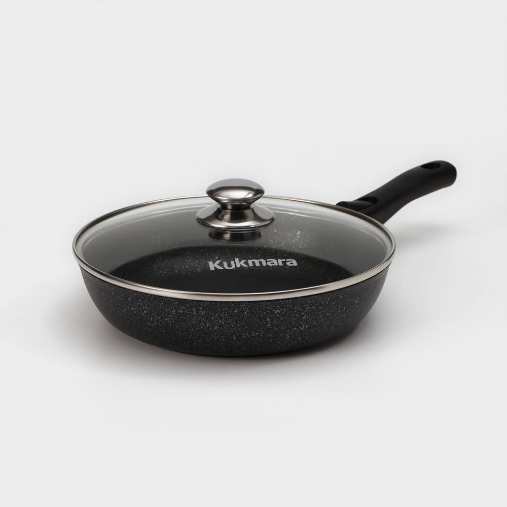 Сковорода с крышкой и съемной ручкой «Мраморная» | Мраморная | Kukmara